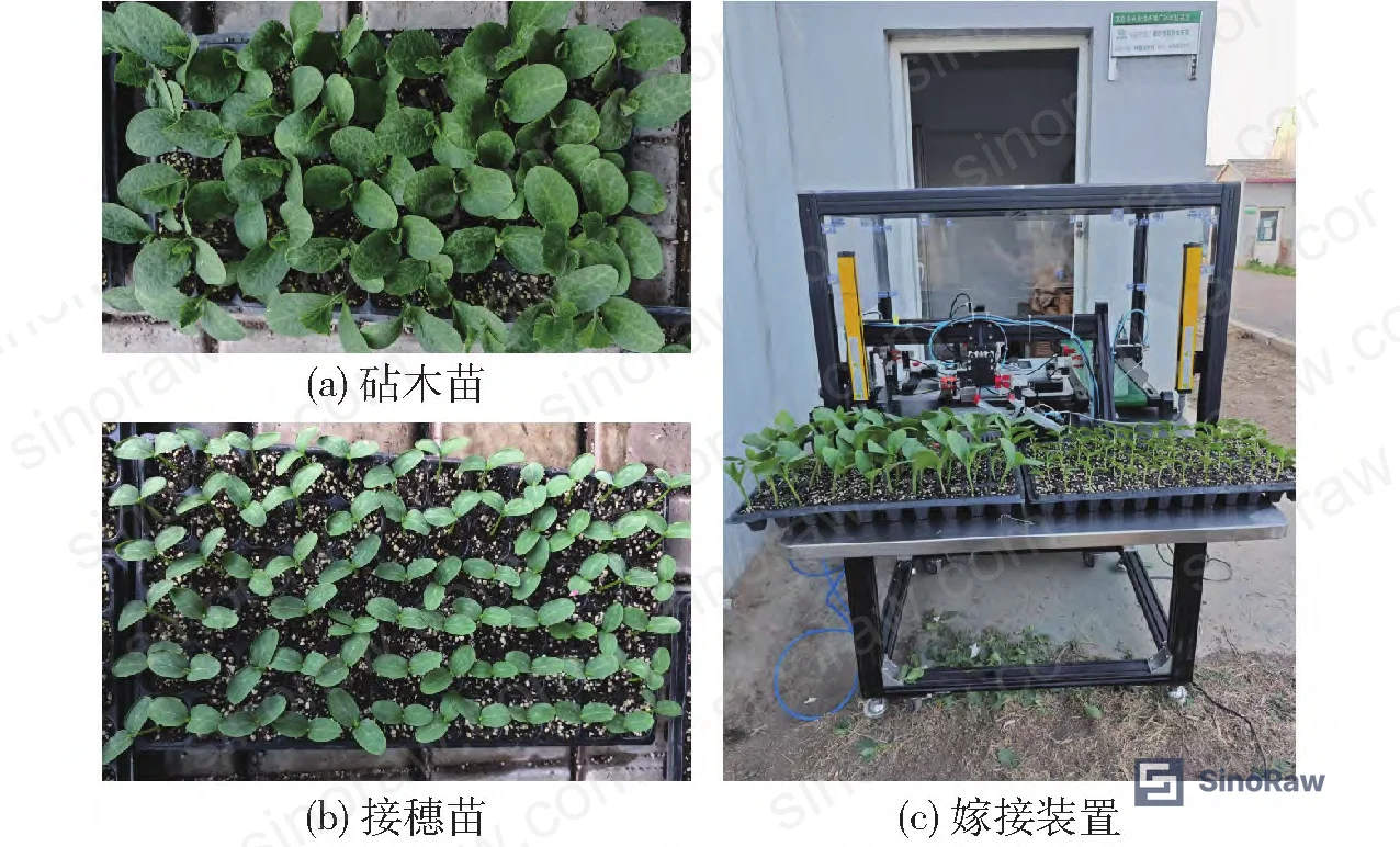 Figure 9: Test materials and assembled evaluation equipment showing automated grafting device with integrated UV adhesive dispensing system