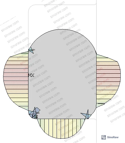 Figure 2: Contact pressure profiles at 0 MPa, 5 MPa, and 10 MPa medium pressure showing divergent stress evolution between seal geometries