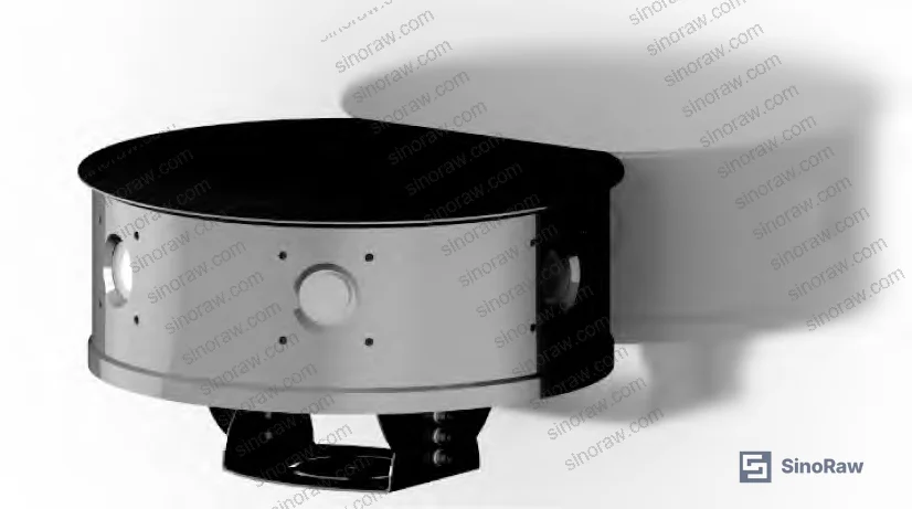 Figure 5: Panoramic photoelectric detection system showing the sealed enclosure with O-ring locations at lens protective glass and retaining plate interfaces
