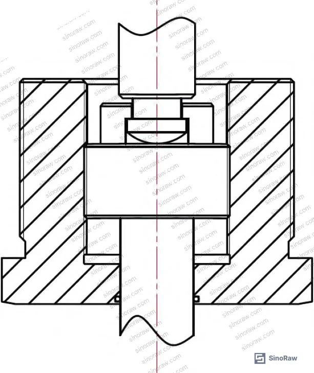 Figure 10: Improved U-groove position diagram showing relocated groove below drive thread engagement zone with reduced stem diameter