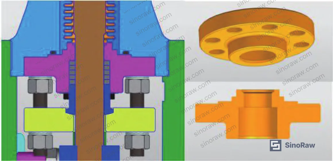 Figure 3: Modular assembly configuration showing detachable column structure and jaw-clutch actuator interface