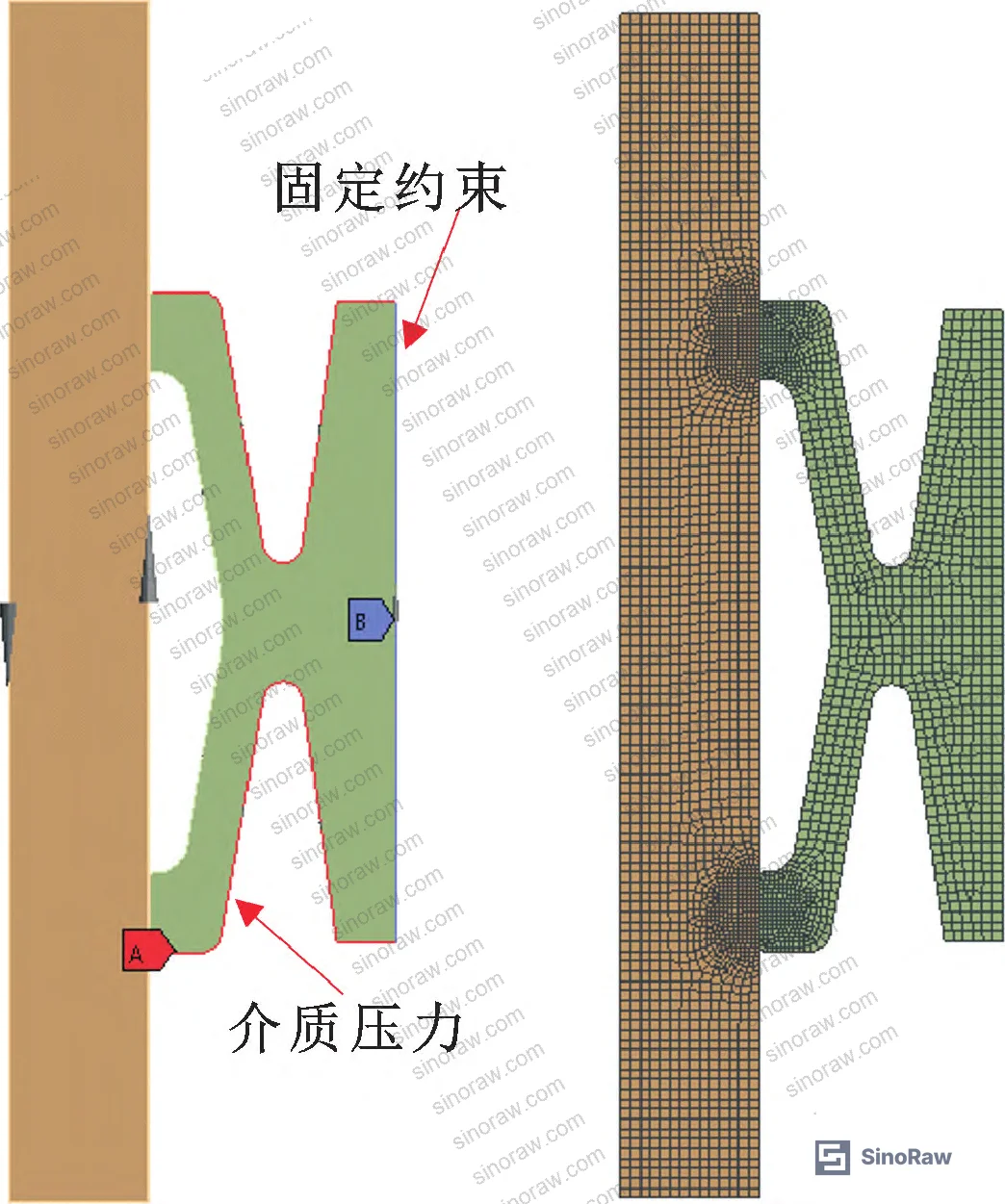 Figure 4: Contact stress distribution detail at sealing lip showing non-uniform pressure band profile in baseline configuration
