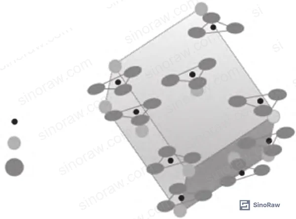 Figure 4: TEM and crystal structure of NCC — calcite-phase cubic morphology and lattice Ca²⁺/CO₃²⁻ arrangement