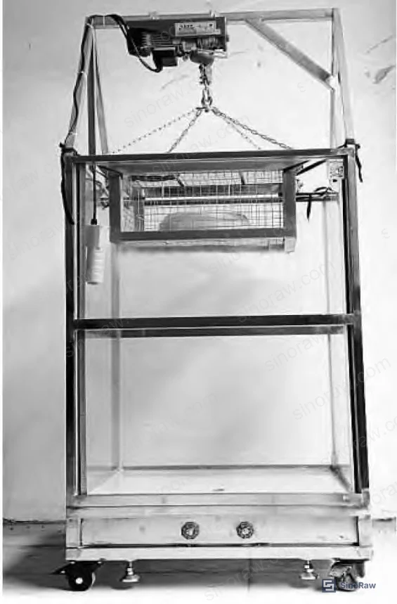 Figure 3: Water immersion test chamber configuration showing specimen basket placement in three-environment testing setup
