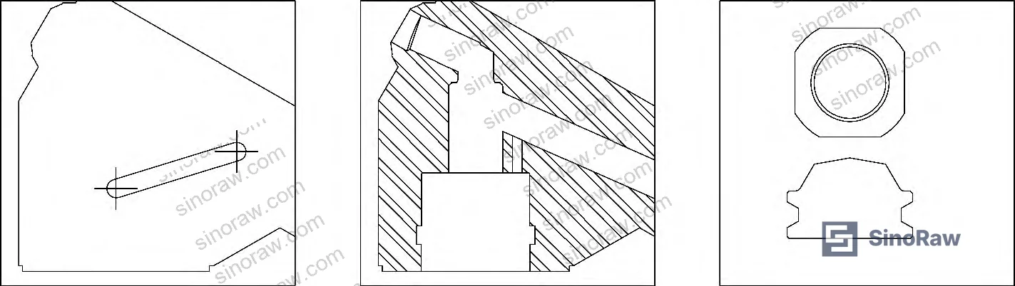 Figure 7: ANSYS elastic analysis (a) and elastic-plastic limit load analysis (b) results comparison for 4500 LB Y-type globe valve body, showing stress distribution verification