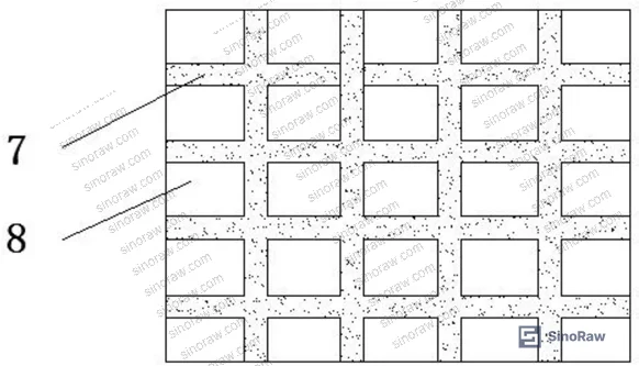 Figure 2: Exploded view showing layer sequence and positioning of thermal isolation zones relative to wear surface