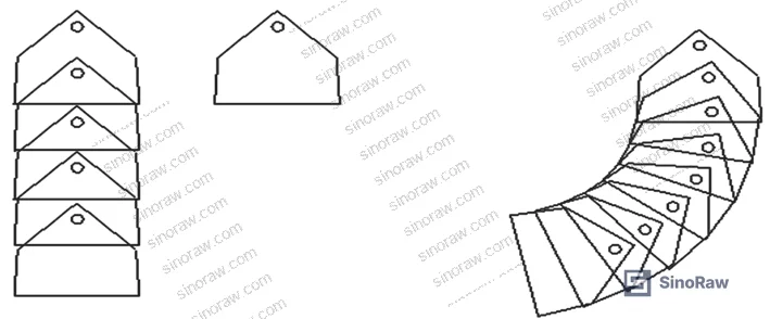 Figure 2: Cable tray flip direction diagram showing 640 mm span with 100 mm and 80 mm dimensional callouts for up-flip and down-flip configurations