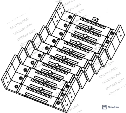Figure 5: Completed tray assembly showing connector plate alignment and support bracket positioning