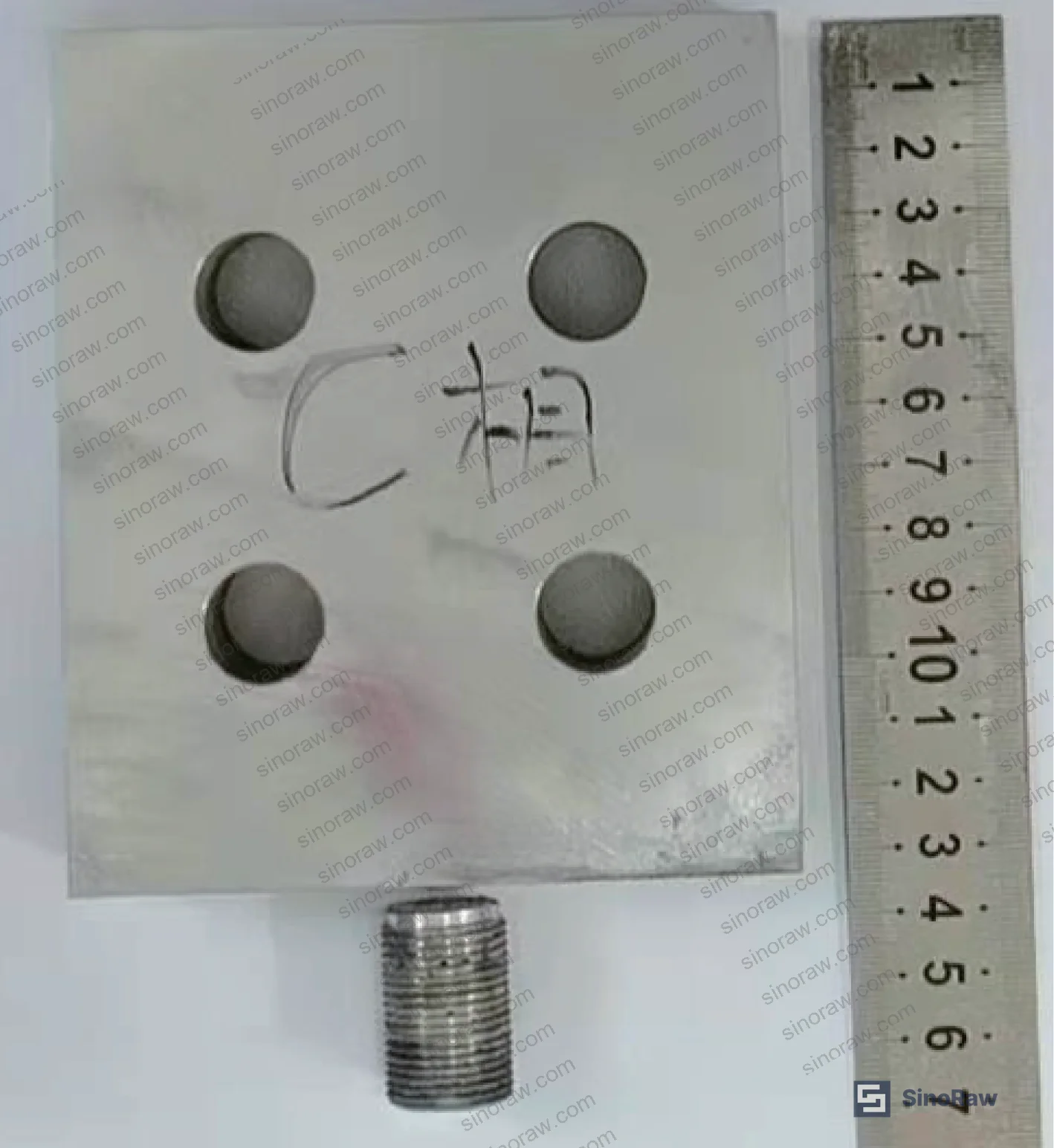 Figure 3: Terminal dimensional drawing showing measured vs. design dimensions at the stud root cross-section
