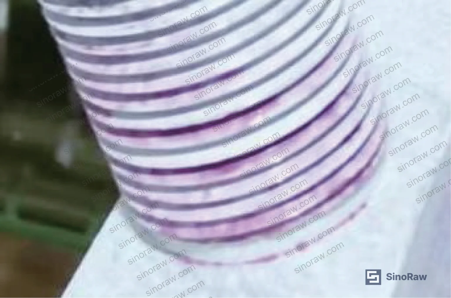 Figure 5: Dye penetrant inspection result on Phase A terminal showing approximately 1/3-circumference surface crack at stud-to-plate transition