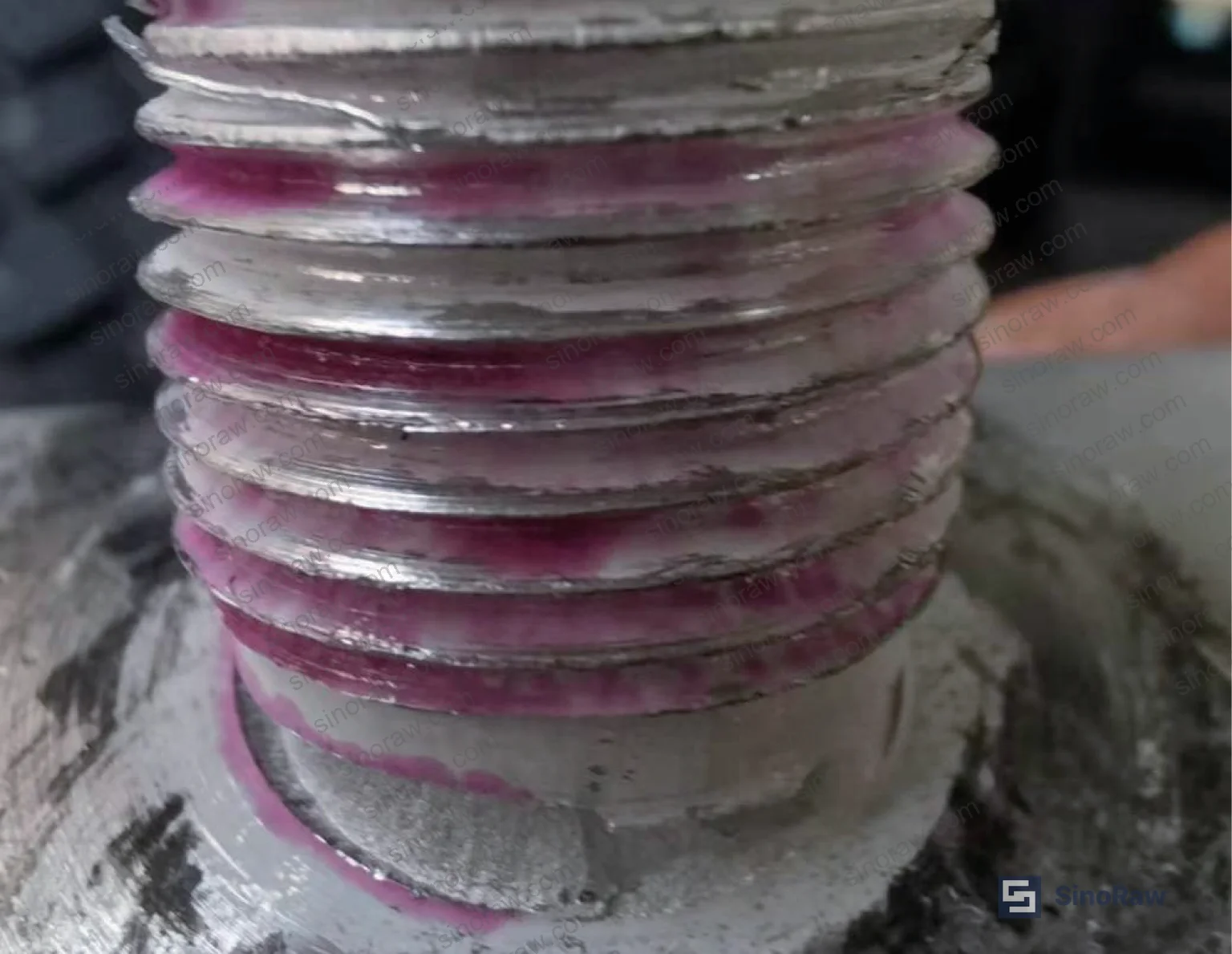 Figure 9: Phase A terminal fracture surface after bending test showing shallow penetrant infiltration depth under 1 mm