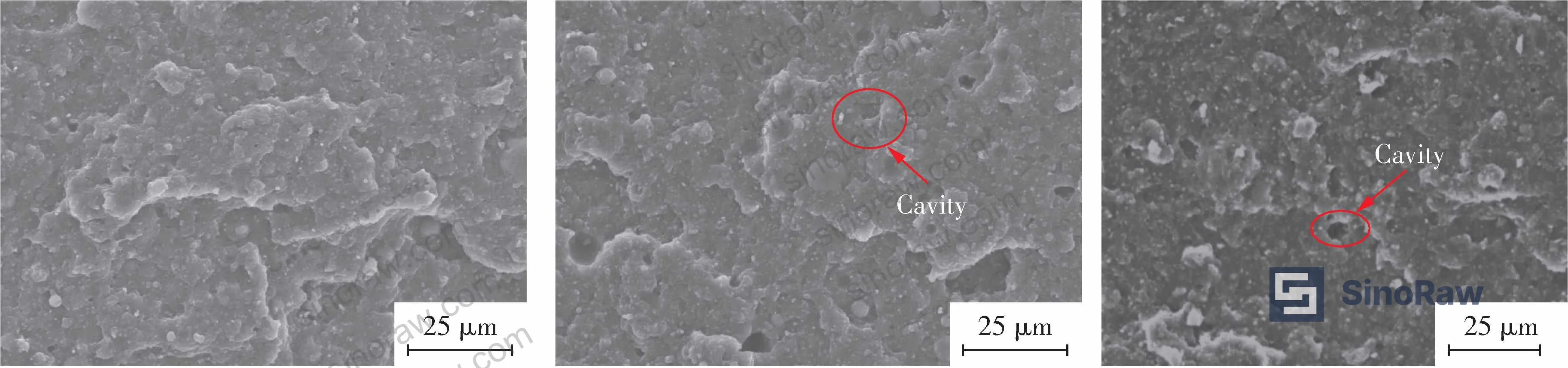 Figure 10: Comparative surface morphology of uncoated NBR5080 at 0 days and 90 days, showing carbon black bloom and void formation
