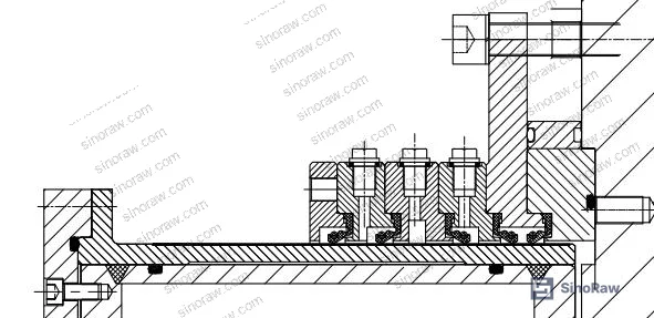 Figure 3: 5-lip seal assembly component diagram showing air cavity (between lips 2 and 3), oil cavity (between lips 3 and 4), bearing cavity (between lips 4 and 5), and compressed air/oil supply points