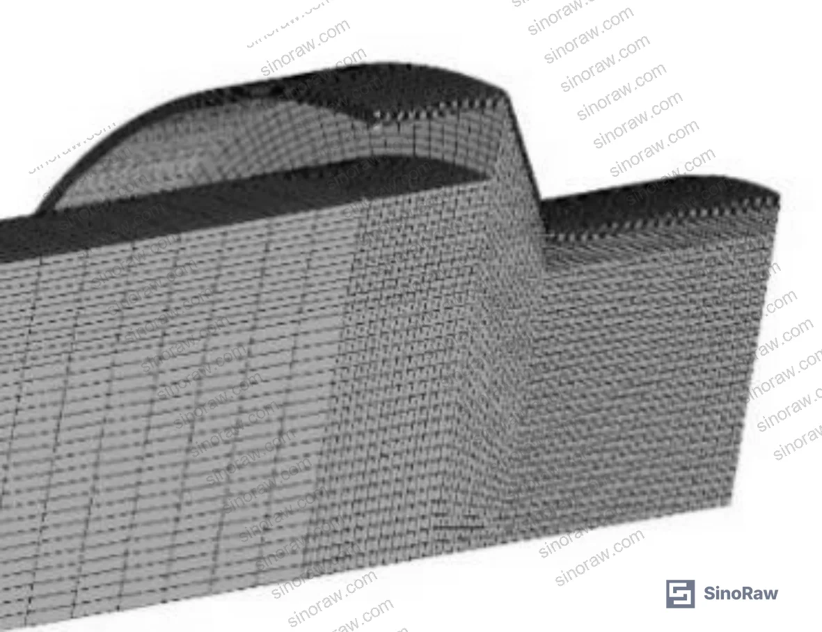 Figure 9: Fluid domain mesh detail showing boundary refinement at the pipe wall interface — structured grid approach selected for computational efficiency and boundary fitting accuracy
