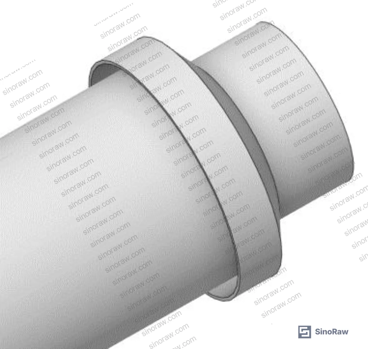 Figure 10: Internal fluid domain geometry extracted from the pipe seal model via volume subtraction, showing the annular gap geometry that governs hydraulic pressure distribution at the O-ring coupling surface